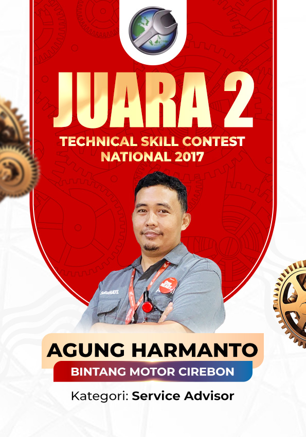 Technical Skill Contest National 2017 Agung Harmanto Kategori Service Advisor Bintang Motor Cirebon.