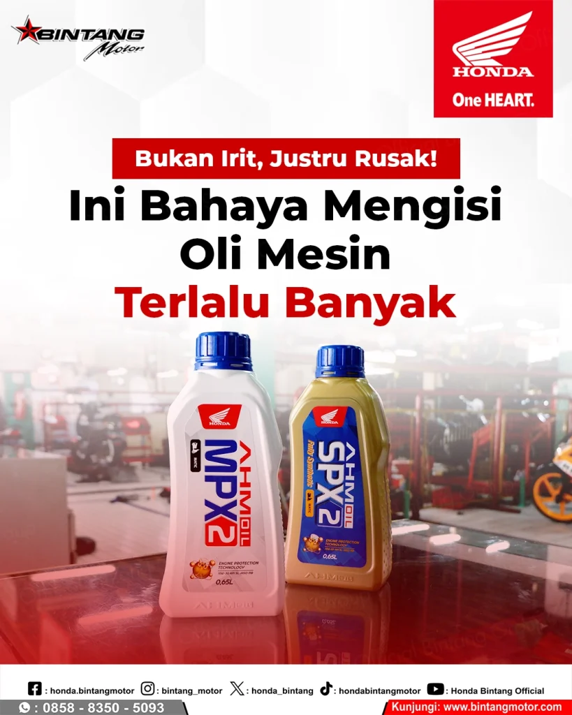 Ini Bahaya Mengisi Oli Mesin Terlalu Banyak